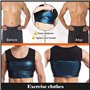DUGEGAYL Debardeur Sudation Homme, Vêtements de Sudation, Gilet de Minceur Fitness T-Shirt Effet Sauna Sport Body Shaper, pour E