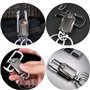 Porte clef multifonction,1pcs Hommes Porte-clés Voiture Mousqueton Décapsuleur Metal Ouvre-Bouteille Noire.