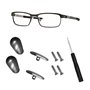 HiCycle2 Plaquettes de nez à visser en titane pur pour lunettes de soleil Oakley et Tom Ford avec vis et tournevis 12 x 7 mm