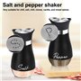BNGXR Salière et Poivrière Set, 120ml Acier Inoxydable Poivriere, Salière à Épices, Pots à épices,distributeur d'épices pour cui