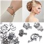100 Pièces Breloques Argentées Charmes de Pendentifs, Creation Bijoux Mixte Argent Antique Charms pour Boucles d'oreilles Collie