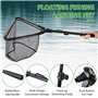 BNGXR Épuisette Pêche Pliable, Caoutchouc Filet Téléscopique Landing Net Antirouille Alliage D'aluminium Nylon Filet de Pêche 95