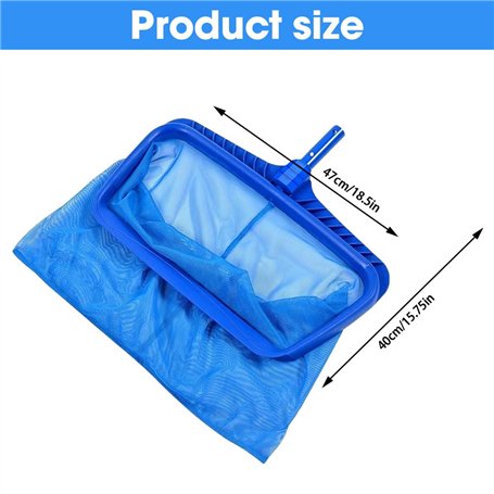 Épuisette Piscine Professionnelle Profonde 33 Cm - Filet Fin + Cadre PP Robuste - Feuilles & Débris
