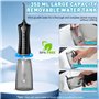 Jet Dentaire Hydropulseur Portable,Irrigateur buccal avec 4 modes,Réservoir d'eau de 350 ml, Nettoyeur de dents électrique étanc