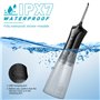 Jet Dentaire Hydropulseur Portable,Irrigateur buccal avec 4 modes,Réservoir d'eau de 350 ml, Nettoyeur de dents électrique étanc