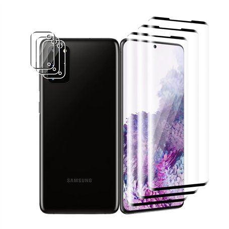 Ydiciv 3+3 Pièces Verre trempé Compatible avec Samsung Galaxy S20 Plus avec 3 Pièces Caméra Arrière Protecteur