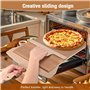 Pelle à pizza coulissante 58 x 30 cm avec poignée, pelle à pizza antiadhésive pour un transfert facile