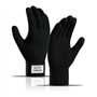 Lonnalee Gants Hiver Chauds Pour Hommes à écran Tactile Tricotés Magiques Extensibles épaissis Doublure en Polaire Douce Noire P