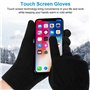 Lonnalee Gants Hiver Chauds Pour Hommes à écran Tactile Tricotés Magiques Extensibles épaissis Doublure en Polaire Douce Noire P