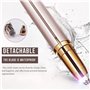 Epilateur Sourcil,Rasoir Électrique Femme,Épilateur Visage Femme Indolore Flawless avec LED et Brosse Rasoir Électrique Recharge