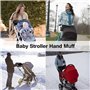 Gants de Poussette,moufle poussettes avec polaire chaude et coton, Bébé Chauffe-Mains Protection des Mains, Moufles Poussette po