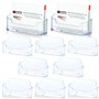 Leikurvo Lot de 10 Porte-Cartes de Visite en Acrylique Transparent - Support de Table pour Bureau et Exposition