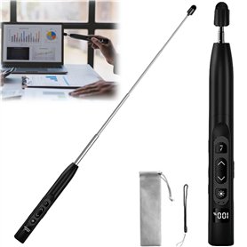 Pointeur laser - Télécommande de présentation avec tige de pointage extensible - Télécommande PowerPoint - Pointeur pour présent Pointeur laser - Télécommande de présentation avec tige de pointage extensible - Télécommande PowerPoint - Pointeur pour présent