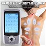 Appareil TENS - 16 modes - Électrodes de stimulation rechargeables contre la douleur - 16 programmes d'entraînement - 20 niveaux