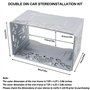 Cadre de montage universel pour radio de voiture 2DIN - Double cadre en métal - Support de montage fascia - Pour autoradio doubl