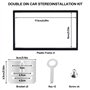 Cadre de montage universel pour radio de voiture 2DIN - Double cadre en métal - Support de montage fascia - Pour autoradio doubl