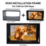 Cadre de montage universel pour radio de voiture 2DIN - Double cadre en métal - Support de montage fascia - Pour autoradio doubl