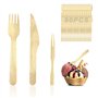 90 pièces de couverts en bois jetables