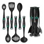 Linoroso Ustensiles de Cuisine 6 Pièces Nylon Anti-adhérent Accessoire Cuisine Set Comprend une Spatule Louche Cuillère à Pâtes