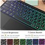 Nanhent Rétroéclairé Clavier Coque pour Lenovo Idea Tab Pro 12.7 Pouces 2025 TB-373FU TB-375FC, Smart Touchpad, AZERTY Français 