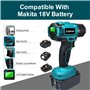 Decapeur Thermique Sans Fil pour Batterie Makita 18V,350W 122 ℉-1022 ℉ Pistolet à air chaud à Chauffage Rapide Avec Affichage Nu
