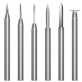 Lot de 6 forets de sculpture sur bois pour outil rotatif Dremel - Accessoires de perceuse de gravure - Outil de meulage du bois