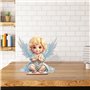 DCIDBEI DIY Broderie Diamant Objets de Décoration Diamond Painting Statues Décoratives, Puzzle Diamant Petit Ange Blond, BRICOLA