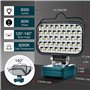 Lampe Led Rechargeable Pour Batterie Bosch 18V,80W Baladeuse Lampe 8000LM de Chantier Alimenté Par Pile, Projecteur avec Charge 