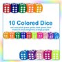 WUGAUWOR Lot de 50 dés colorés de 14 mm avec boîte en Plastique Portable, dés 6 Faces, 10 Couleurs translucides pour Jeu de Cart