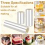 AOKITO 3 Rouleaux Colliers à Gâteau, 8cm/10cm/15cm, Rouleau D'acétate Transparent, Bande D'acétate pour Gâteau Réutilisable, pou