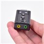 USB 2.0 Virtual 7.1 Channel Adaptateur audio stéréo Carte son externe, avec ports audio et microphone de 3,5 mm, amplificateur i