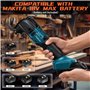 Outil Multifonction Oscillant Sans Fil, Scie Oscillante pour Makita 18V Batterie, Multitool à 6 Vitesses Réglables, Scie Multifo