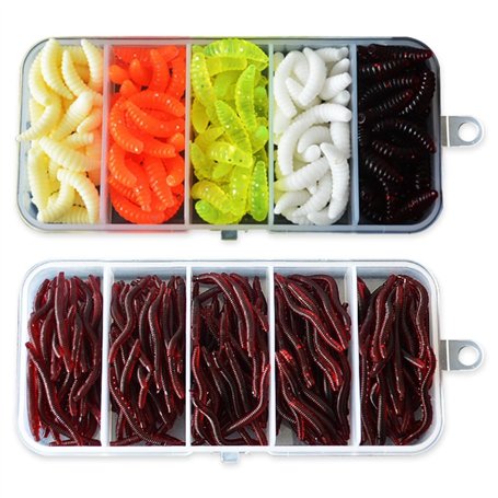 Casenly 350 Pièces Silicone Leurre de Pêche en Plastique