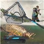 katmerio Épuisette de pêche, épuisette télescopique en caoutchouc, épuisette pliable, épuisette télescopique, filet de pêche pou