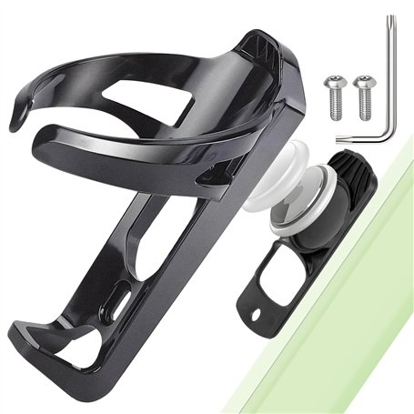 Porte Gobelet Vélo Carbone avec Cache AirTag Secret | Support Bouteille Ultra-Léger Anti-Vol pour VTT/Road Bike | Compatible App