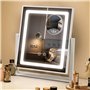 Miroir Coiffeuse avec lumière LED Miroir Hollywood avec 3 Modes D'éclairage Couleur Miroir Coiffeuse Lumineux avec Miroir Détach
