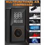 FAOKZE Compresseur à Air Portatif,150PSI Pompe a Velo,Mini Pompe à Air Électrique 4000mAh,Gonfleur Pneus Voiture avec Écran LCD