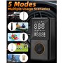 FAOKZE Compresseur à Air Portatif,150PSI Pompe a Velo,Mini Pompe à Air Électrique 4000mAh,Gonfleur Pneus Voiture avec Écran LCD