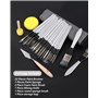 Zawaer Pinceaux Peinture 28 Pièces - Kit Acrylique, Huile, Aquarelle Avec Couteau à Palette - 25 Tailles Différentes Pour Artist