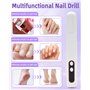 Toaren 12 en 1 Ponceuse pour Ongles, Lime a Ongle Electrique Sans Fil Ponceuse Pour Ongles Électrique, Vitesse Réglable, avec LE