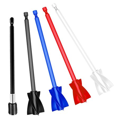 FunWorth 4 pièces Mélangeurs époxy pour Perceuse Avec d'extension