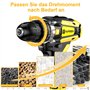 Visseuse Devisseuse, YAPEEN 21V Perceuse Visseuse Sans Fil, Kit Perceuse Electrique 45N.m couple Max, 2 Vitesses, Réglage de Cou
