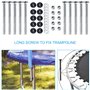 GIAK Lot de 10 Accessoires pour Trampoline pour Piquets de Trampolines Entretoises de Trampoline vis pour Fixation du Trampoline