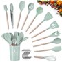 Ensemble ustensiles de cuisine 22 pièces, ensemble de louche de cuisine en silicone, avec louche, spatule, cuillère, fouet, bros