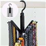 Porte-Cravate Réglables Cravate Rack Crochet Cintre Organisateur avec Pinces antidérapantes, 360 Degrés Rotation pour Cravates o