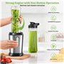 500W Blender Smoothie Électrique, Mini Mixeur Blender avec 2 Bouteilles Tritan Portables de 600 ml, Mixeur Smoothie sans BPA ave