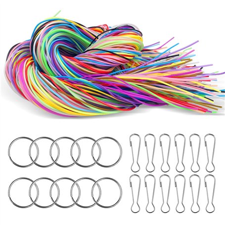 Tekenewbse 200 Pcs Scoubidou Fil Paillettes