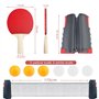 Professionnel de Tennis de Table avec 1 Extensibles Filet + 2 Raquette + 6 Balles +1 Sac d