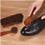 2 PCS Brosses à Chaussures en Poils Naturel en CRIN de Cheval + Petite Brosse à Cirage en CRIN de Cheval Haute