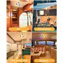 Plafonnier LED 12V Camping Car, Lumières LED 12V pour Camping-Car avec Interrupteur Touch Control, Dimmable 3W LED éclairage pou